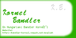 kornel bandler business card